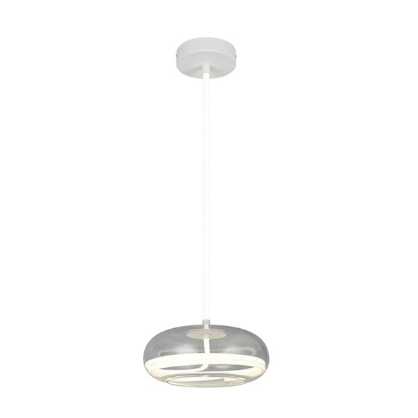 Luminária pendente LED TARSIA, preto fosco, 18W, 4000K, 2400lm, Ø40cm, A:150cm, dimerizável, IP20