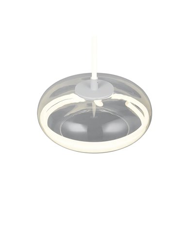 Luminária pendente LED TARSIA, preto fosco, 18W, 4000K, 2400lm, Ø40cm, A:150cm, dimerizável, IP20