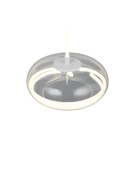 Luminária pendente LED TARSIA, preto fosco, 18W, 4000K, 2400lm, Ø40cm, A:150cm, dimerizável, IP20