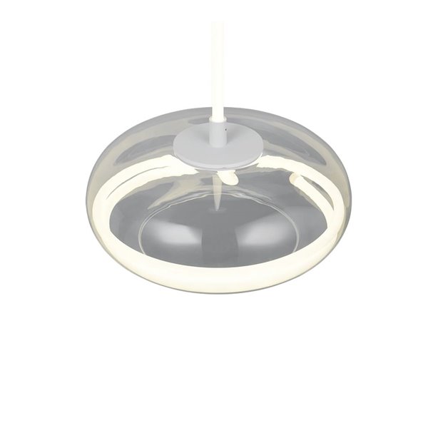 Luminária pendente LED TARSIA, preto fosco, 18W, 4000K, 2400lm, Ø40cm, A:150cm, dimerizável, IP20