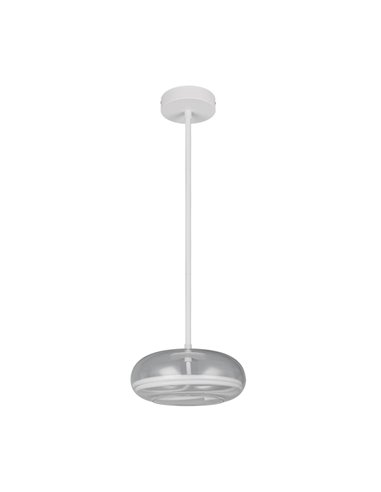 Lámpara colgante LED TARSIA negro mate 18W 4000K 2400lm Ø40cm H:150cm regulable switch dimmer IP20