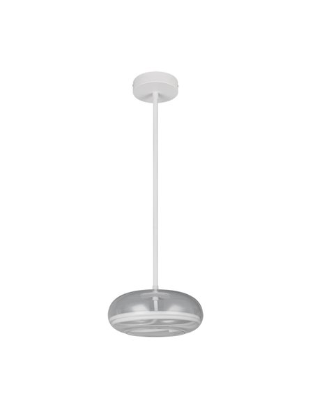 Luminária pendente LED TARSIA, preto fosco, 18W, 4000K, 2400lm, Ø40cm, A:150cm, dimerizável, IP20