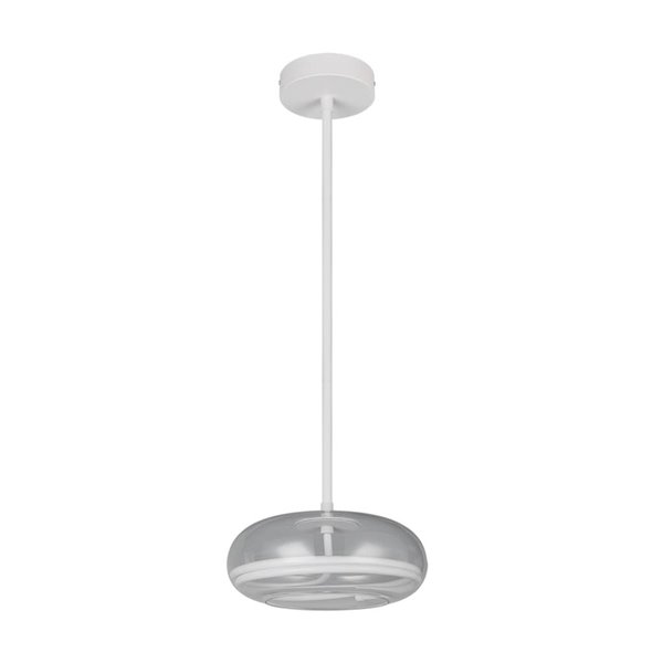 Luminária pendente LED TARSIA, preto fosco, 18W, 4000K, 2400lm, Ø40cm, A:150cm, dimerizável, IP20