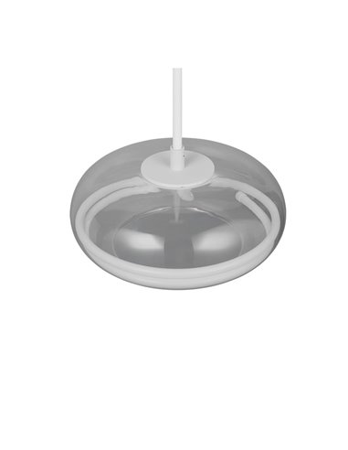 Lámpara colgante LED TARSIA negro mate 18W 4000K 2400lm Ø40cm H:150cm regulable switch dimmer IP20