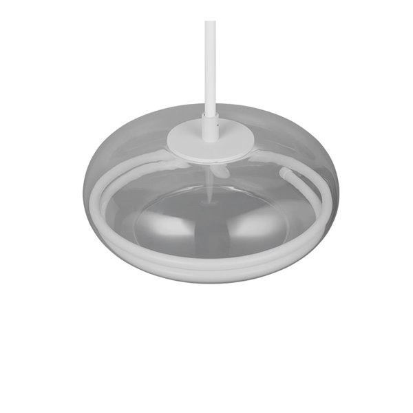 Suspension LED TARSIA, noir mat, 18 W, 4000 K, 2400 lm, Ø 40 cm, H 150 cm, dimmable, IP20