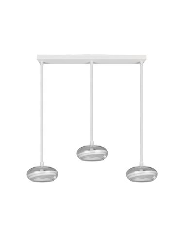 Luminária pendente LED TARSIA, branca, 3 lâmpadas, 36W, 1667 lúmens, 4000K, IP20, dimerizável, 915 x 1500 mm