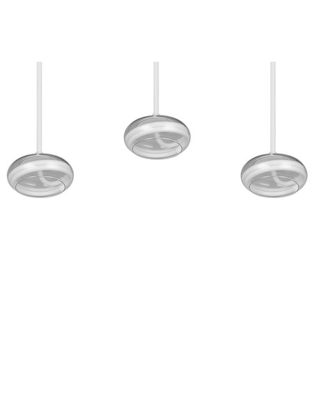 Lámpara colgante LED TARSIA blanca 3 luces 36W 1667Lm 4000K IP20 regulable 915x1500mm