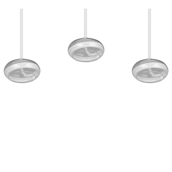 Suspension LED TARSIA, blanche, 3 lumières, 36 W, 1667 lm, 4000 K, IP20, dimmable, 915 x 1500 mm