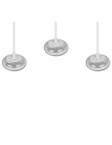 Lámpara colgante LED TARSIA blanca 3 luces 36W 1667Lm 4000K IP20 regulable 915x1500mm