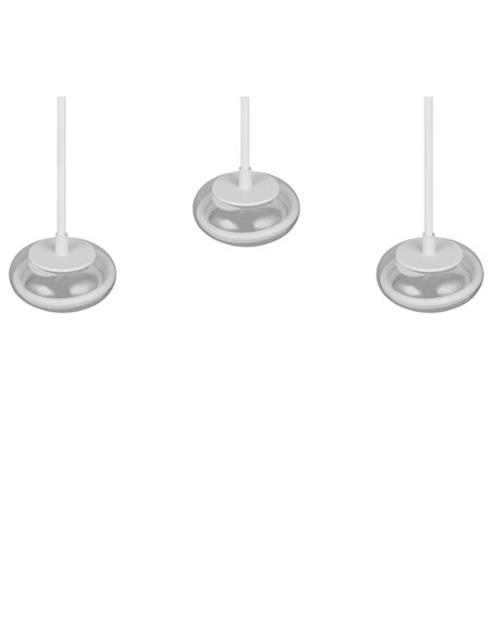 Suspension LED TARSIA, blanche, 3 lumières, 36 W, 1667 lm, 4000 K, IP20, dimmable, 915 x 1500 mm