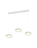 Luminária pendente LED TARSIA, branca, 3 lâmpadas, 36W, 1667 lúmens, 4000K, IP20, dimerizável, 915 x 1500 mm
