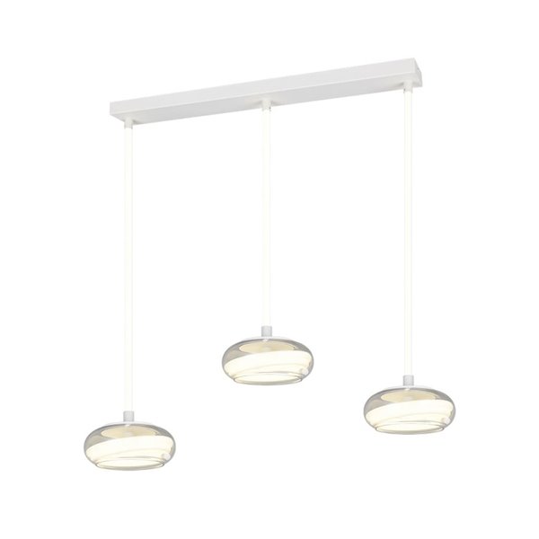Lámpara colgante LED TARSIA blanca 3 luces 36W 1667Lm 4000K IP20 regulable 915x1500mm