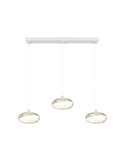 Luminária pendente LED TARSIA, branca, 3 lâmpadas, 36W, 1667 lúmens, 4000K, IP20, dimerizável, 915 x 1500 mm