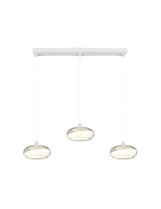 Lámpara colgante LED TARSIA blanca 3 luces 36W 1667Lm 4000K IP20 regulable 915x1500mm