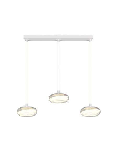 Lámpara colgante LED TARSIA blanca 3 luces 36W 1667Lm 4000K IP20 regulable 915x1500mm