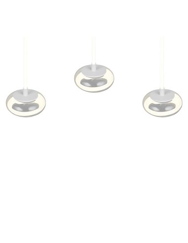 Suspension LED TARSIA, blanche, 3 lumières, 36 W, 1667 lm, 4000 K, IP20, dimmable, 915 x 1500 mm