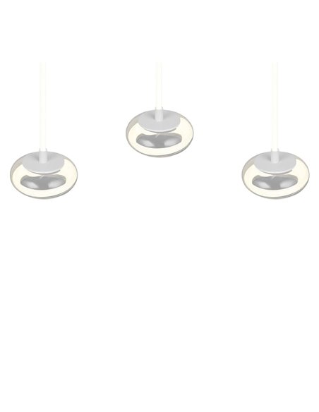 Suspension LED TARSIA, blanche, 3 lumières, 36 W, 1667 lm, 4000 K, IP20, dimmable, 915 x 1500 mm