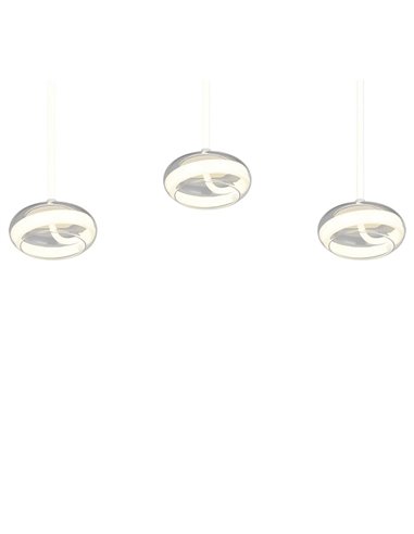 Lámpara colgante LED TARSIA blanca 3 luces 36W 1667Lm 4000K IP20 regulable 915x1500mm