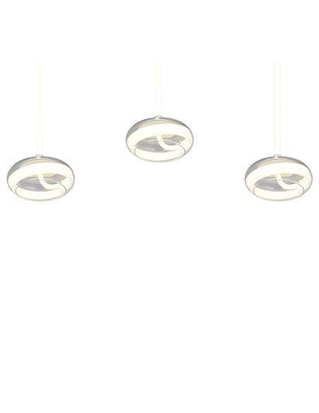 Lámpara colgante LED TARSIA blanca 3 luces 36W 1667Lm 4000K IP20 regulable 915x1500mm