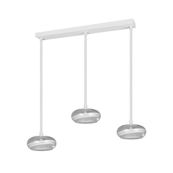 Lámpara colgante LED TARSIA blanca 3 luces 36W 1667Lm 4000K IP20 regulable 915x1500mm