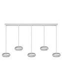 Suspension LED TARSIA, 5 lumières, blanc, 10 W, 7 000 lm, 4 000 K, IP20, dimmable, 1 620 x 1 500 mm
