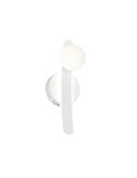 Aplique LED elegante NAPOLI con esfera blanca 11W 2300K-3000K-4000K 1200Lm H:34,5cm IP20