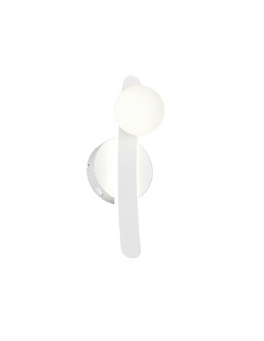 Aplique LED elegante NAPOLI con esfera blanca 11W 2300K-3000K-4000K 1200Lm H:34,5cm IP20