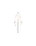 Aplique LED elegante NAPOLI con esfera blanca 11W 2300K-3000K-4000K 1200Lm H:34,5cm IP20