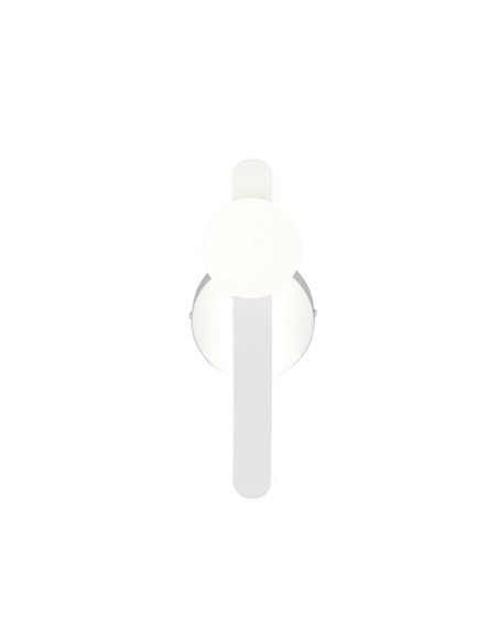 Aplique LED elegante NAPOLI con esfera blanca 11W 2300K-3000K-4000K 1200Lm H:34,5cm IP20