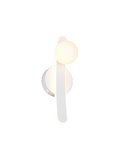 Aplique LED elegante NAPOLI con esfera blanca 11W 2300K-3000K-4000K 1200Lm H:34,5cm IP20