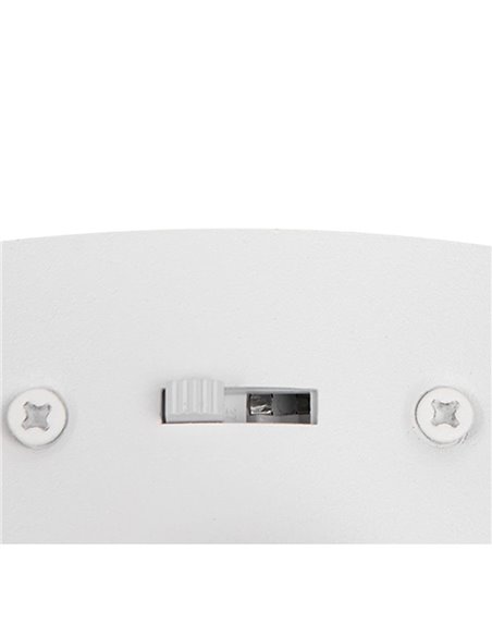 Applique murale LED NAPOLI élégante avec sphère blanche, 11 W, 2300 K-3000 K-4000 K, 1200 lm, H : 34,5 cm, IP20