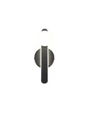 Aplique LED elegante negro NAPOLI con esfera blanca 11W 2300K-3000K-4000K 1200Lm H:34,5cm IP20
