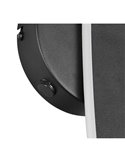 Aplique LED elegante negro NAPOLI con esfera blanca 11W 2300K-3000K-4000K 1200Lm H:34,5cm IP20