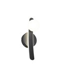Aplique LED elegante negro NAPOLI con esfera blanca 11W 2300K-3000K-4000K 1200Lm H:34,5cm IP20