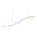 Lámpara colgante LED elegante NAPOLI blanca con 2 esferas 27W 3200Lm 2300K-3000K-4000K 820x1500mm