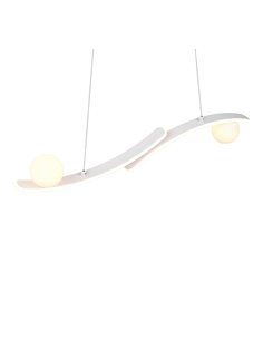 Lámpara colgante LED elegante NAPOLI blanca con 2 esferas 27W 3200Lm 2300K-3000K-4000K 820x1500mm 2