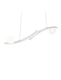 Lámpara colgante LED elegante NAPOLI blanca con 2 esferas 27W 3200Lm 2300K-3000K-4000K 820x1500mm