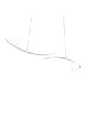 Luminária pendente LED branca elegante NAPOLI com 2 esferas, 27W, 3200lm, 2300K-3000K-4000K, 820x1500mm