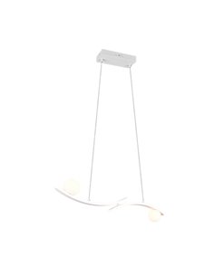 Suspension LED blanche élégante NAPOLI avec 2 sphères 27W 3200Lm 2300K-3000K-4000K 820x1500mm 2