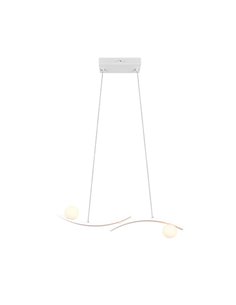 Lámpara colgante LED elegante NAPOLI blanca con 2 esferas 27W 3200Lm 2300K-3000K-4000K 820x1500mm
