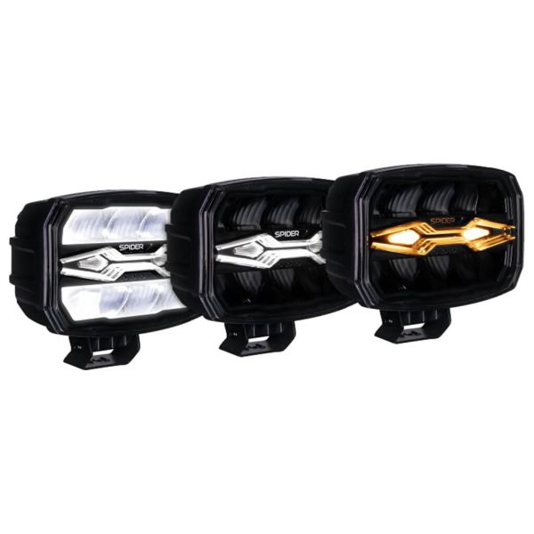 Phare LED longue portée X-Spider Ninja | Longue portée, positionnement et avertissement | IP69K | 12 V/24 V | HR, A, XA1