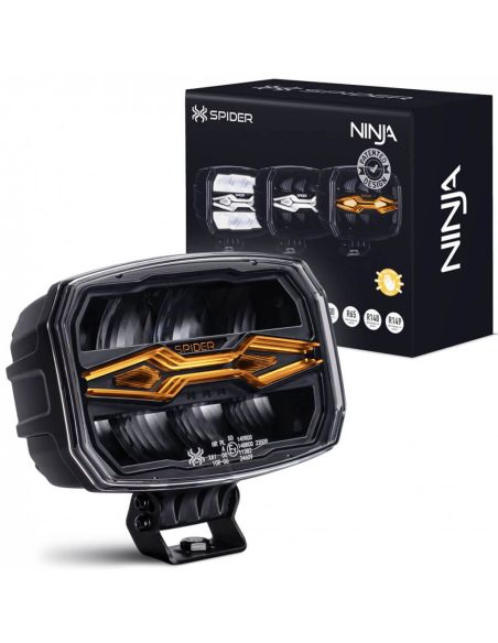 Faro de Carretera LED X-Spider Ninja | Largo Alcance, Posición y Advertencia | IP69K | 12V 24V | HR, A, XA1