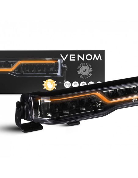 Caja y Barra LED 527mm X-Spider Venom | Largo Alcance HR | Posición Blanca A y Advertencia Ámbar XA1 | 12/24V