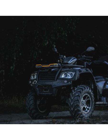 Quad Barra LED 527mm X-Spider Venom | Largo Alcance HR | Posición Blanca A y Advertencia Ámbar XA1 | 12/24V