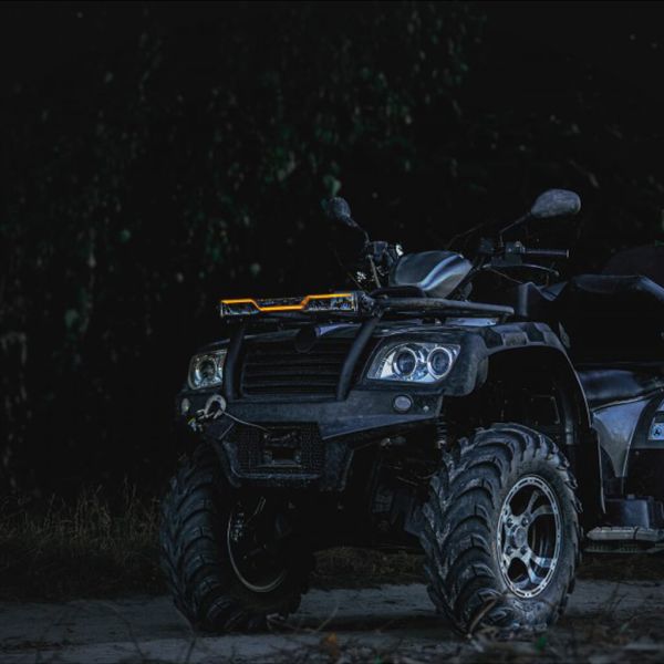 Quad Barra LED 527mm X-Spider Venom | Largo Alcance HR | Posición Blanca A y Advertencia Ámbar XA1 | 12/24V