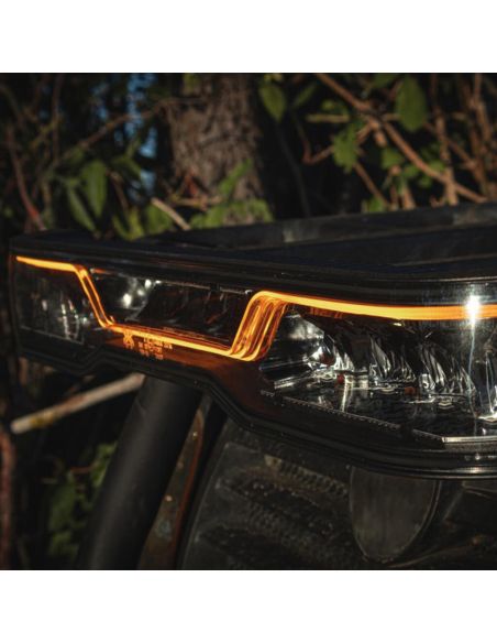 Barra de luz LED X-Spider Venom 527mm | Longo alcance HR | Luz branca de posição A e luz de advertência âmbar XA1 | 12/24V