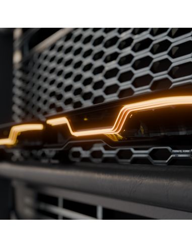 Barra LED 527mm X-Spider Venom | Largo Alcance HR | Posición Blanca A y Advertencia Ámbar XA1 | 12/24V