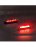 Piloto LED trasero FT-336 LED 2 funciones FRENO/POSICIÓN cable 1metro, 12/24V 132mm Homologación R1 S1