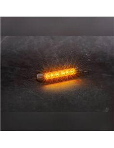 Piloto LED Intermitente FT-337 LED, luz de indicación con cable 1metro, 12/30V 132mm Homologación 1 2a 2