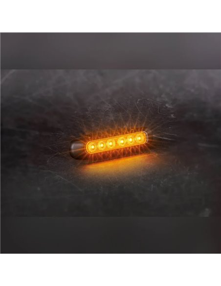 Piloto LED Intermitente FT-337 LED, luz de indicación con cable 1metro, 12/30V 132mm Homologación 1 2a